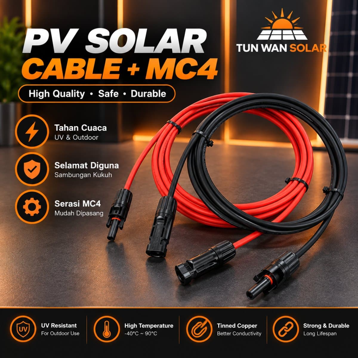 PV Cable & MC4 Set 5m